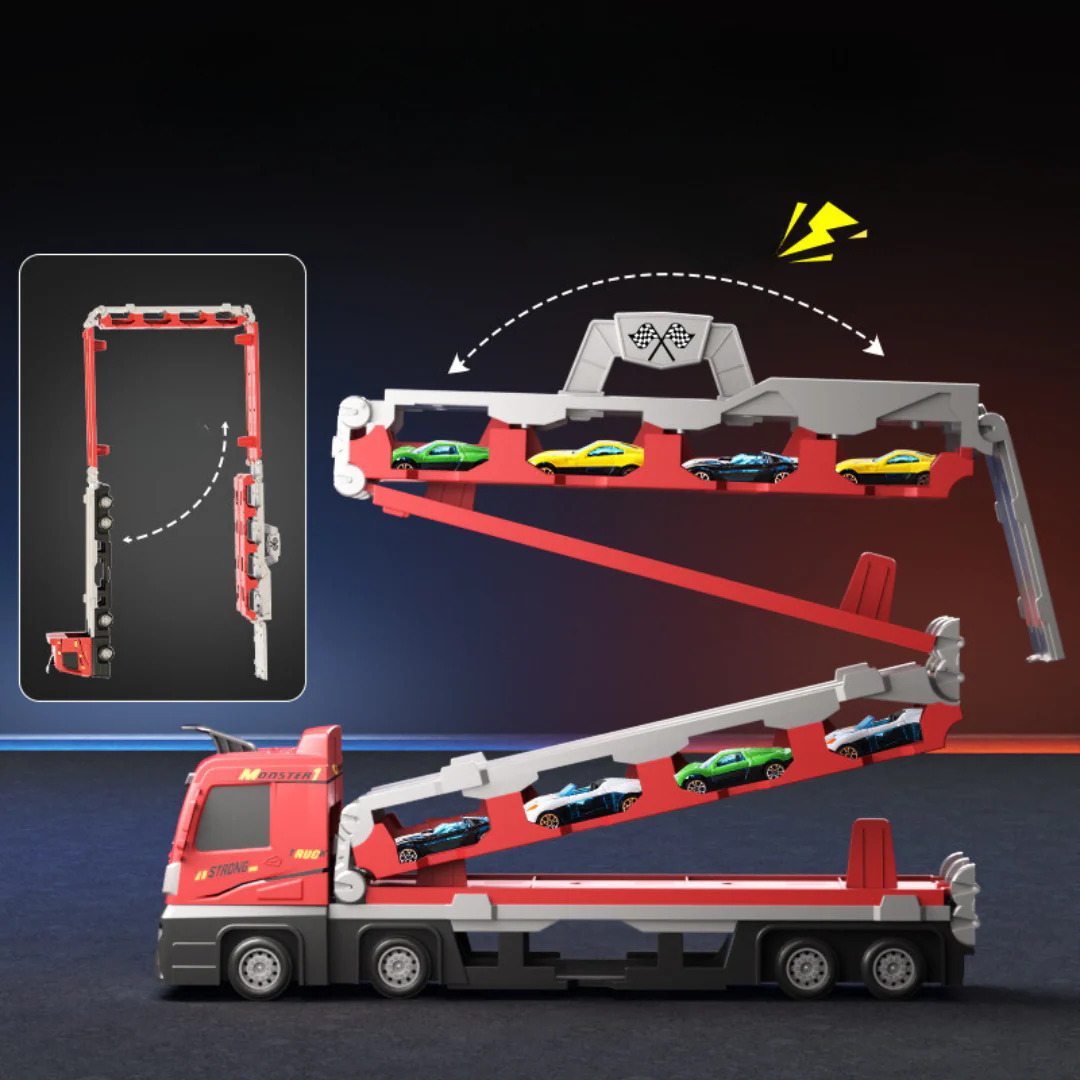 2-in-1 Foldable Truck Race Track - Image 7