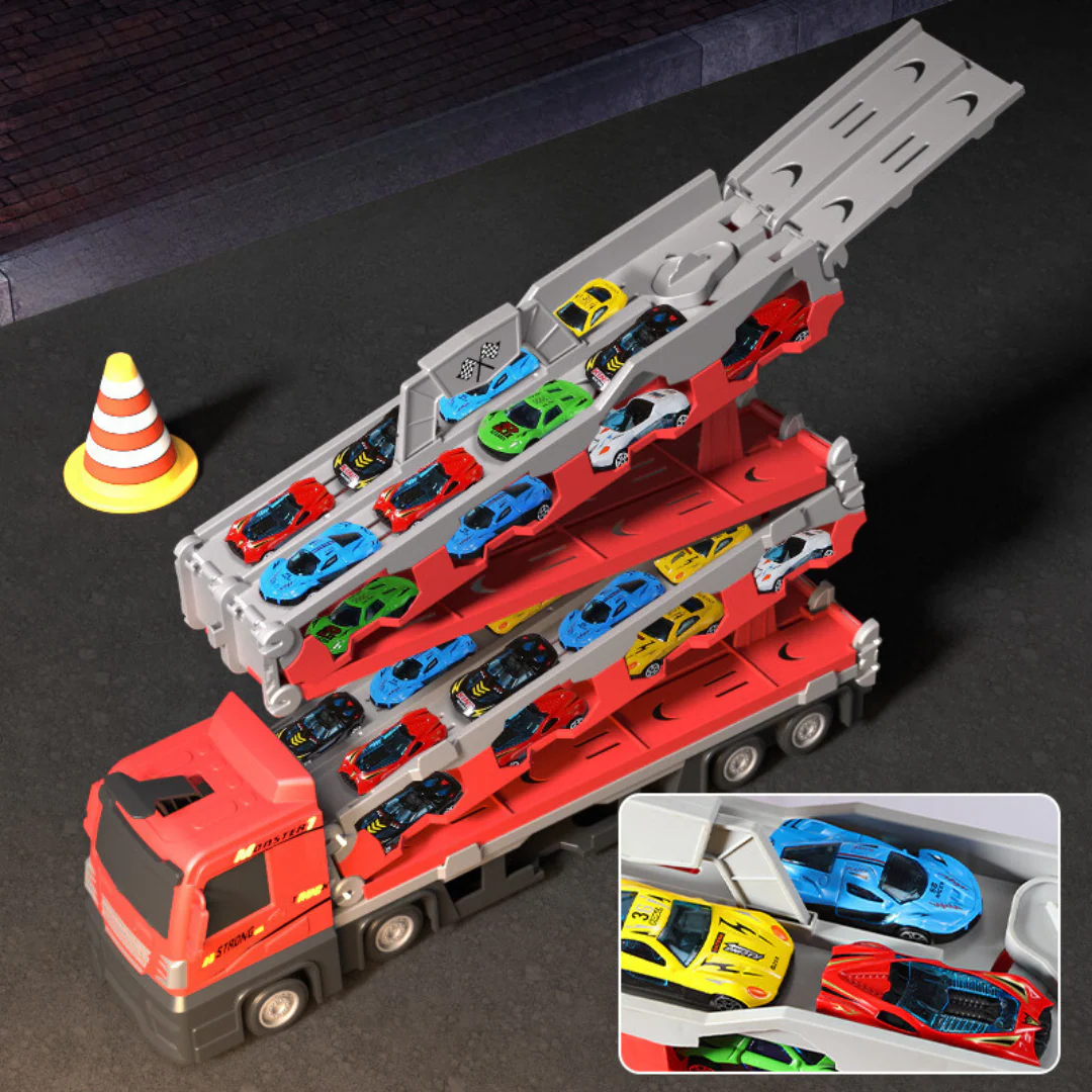 2-in-1 Foldable Truck Race Track - Image 9