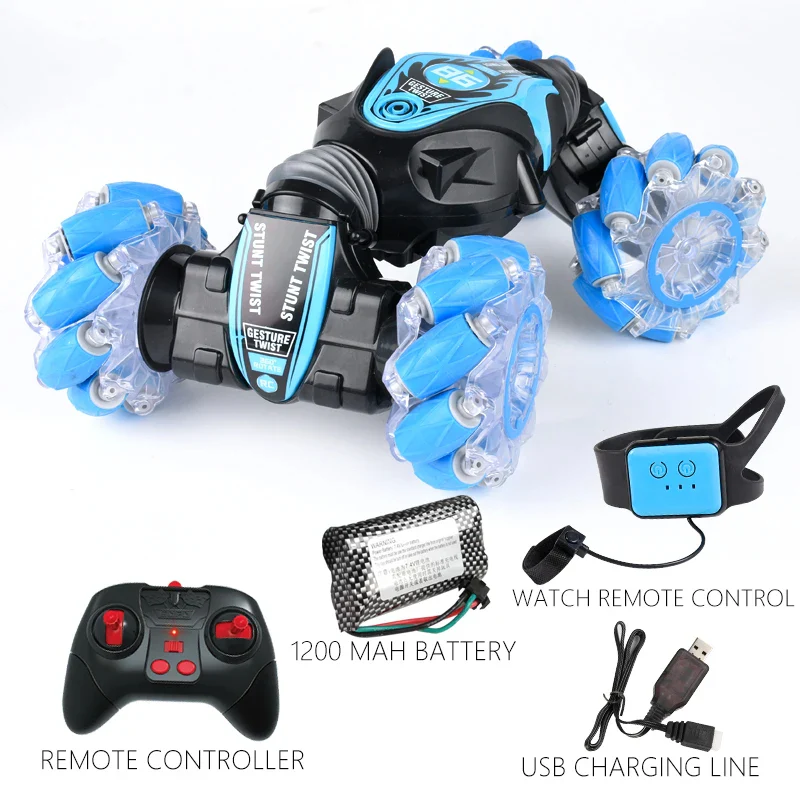 2-in-1 Hand-Controlled Stunt Car with Additional Remote Control - Image 5