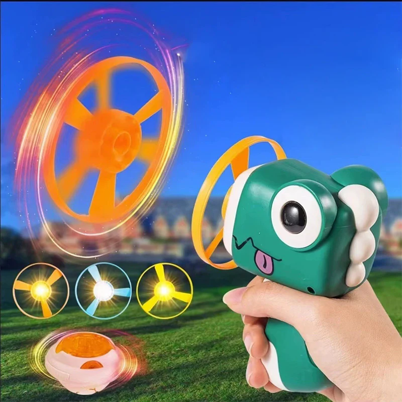 2in1 Dino Spinning Top and Frisbee Launcher Toy - Image 13