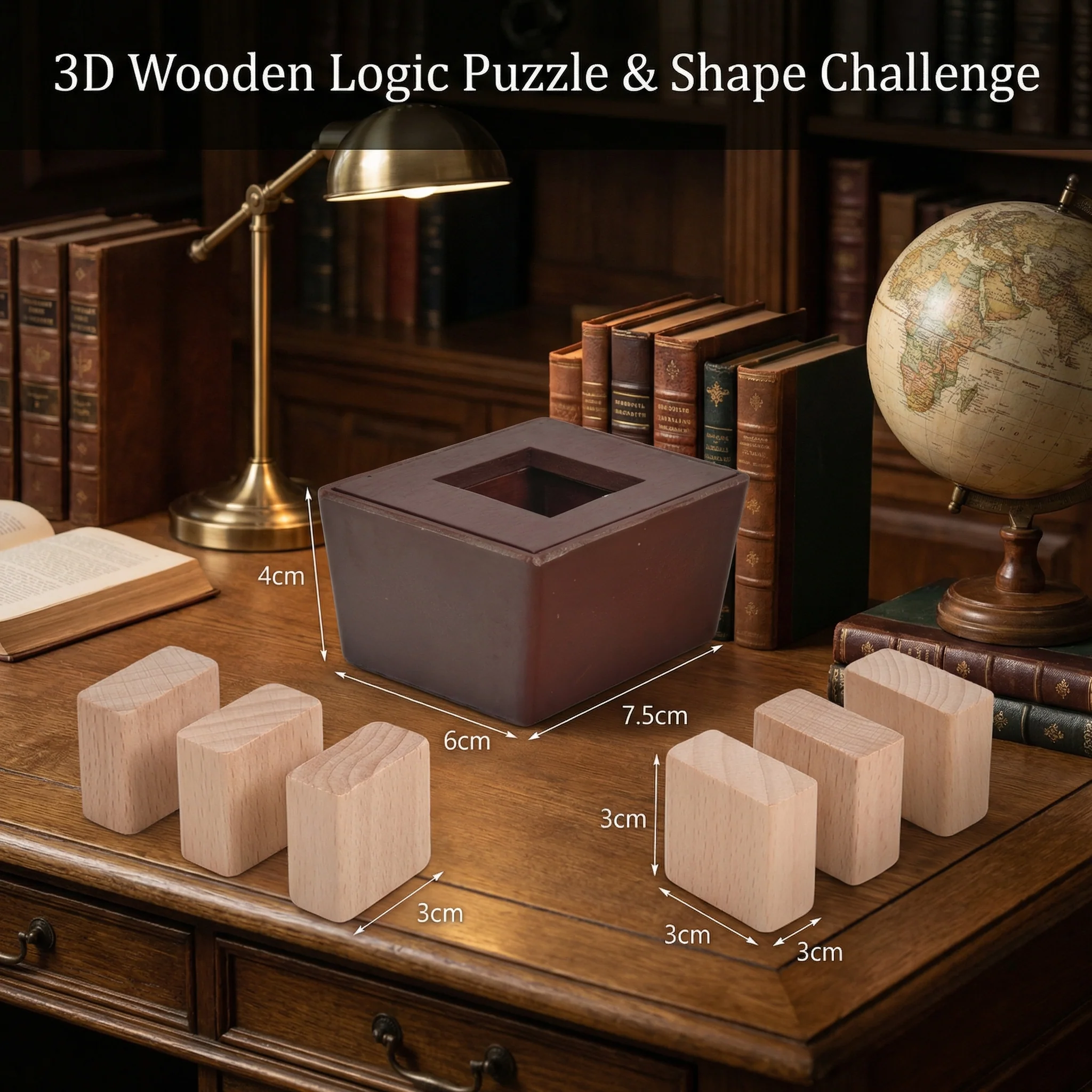 3D Wooden Logic Puzzle & Shape Challenge - Image 12