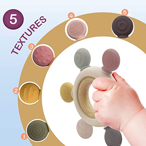 Baby Teething Toy Made of Wood and Silicone - Image 18