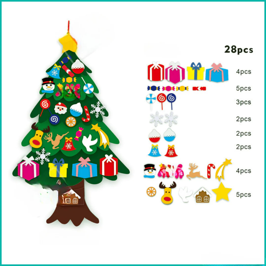 ChristmasFelt - Montessori 3D Felt Christmas Tree - Image 4