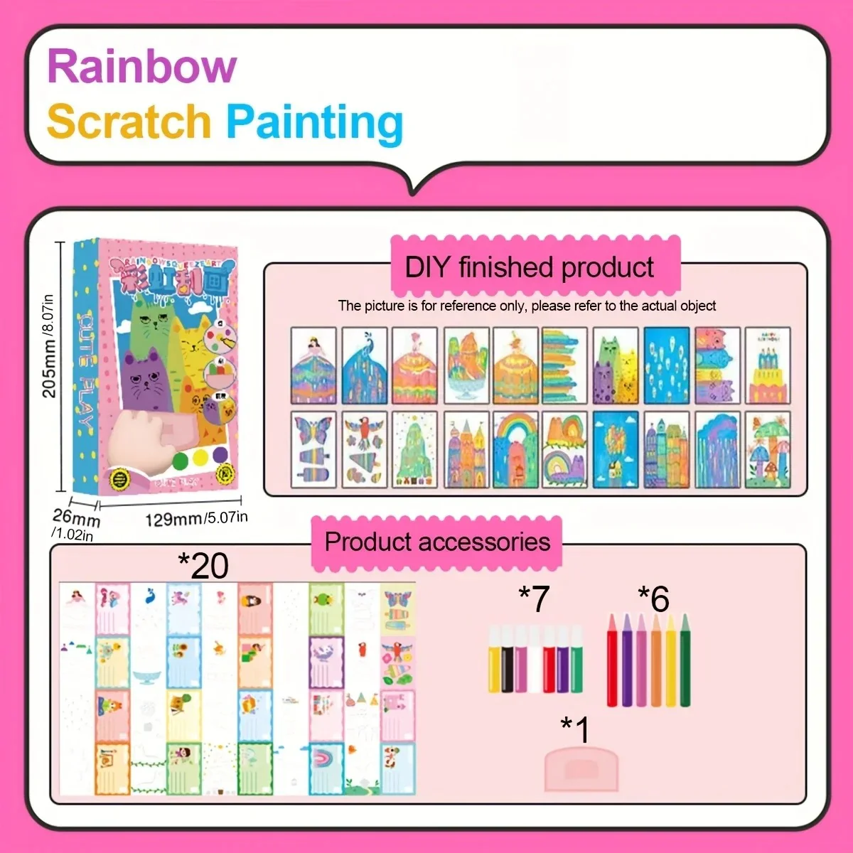 Creative Rainbow Colours Wipe Art Set - Image 5