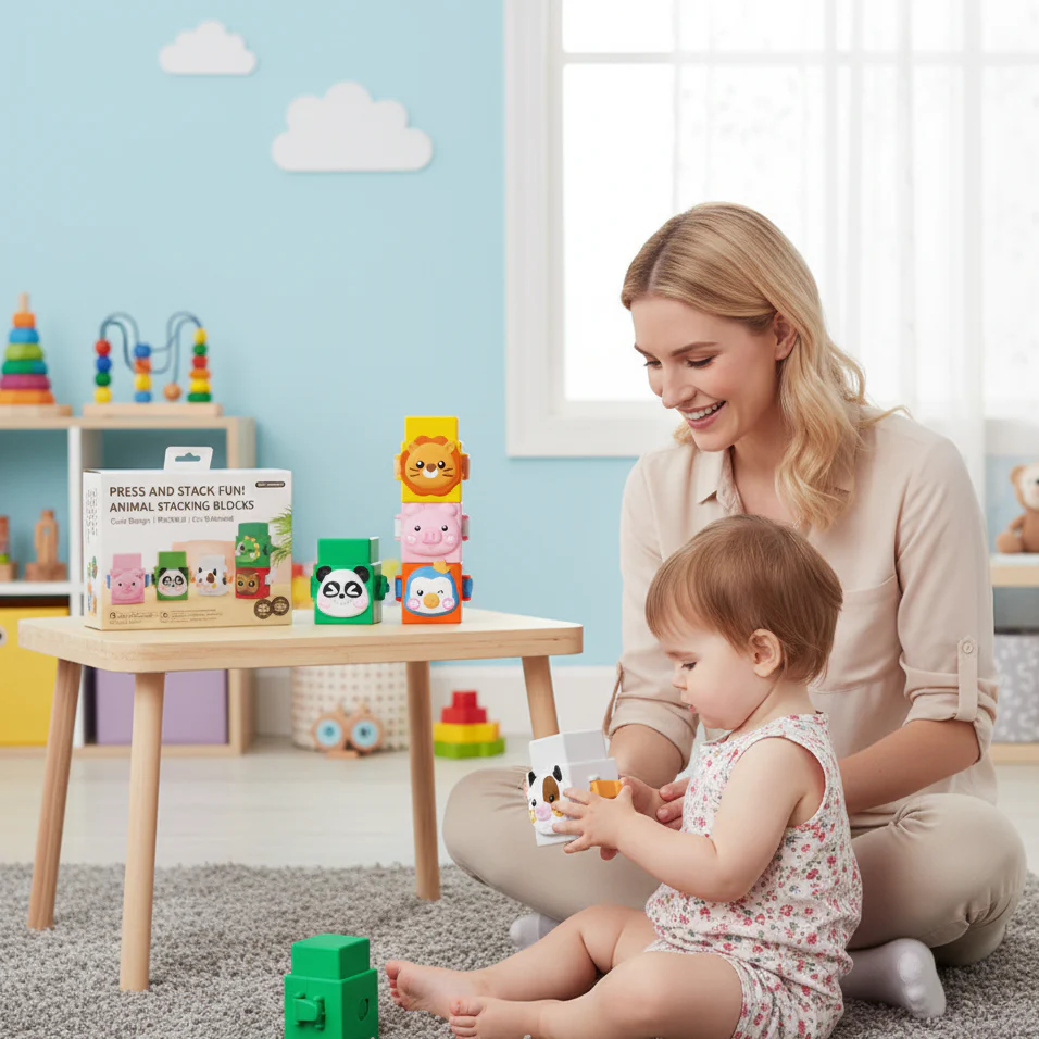 Educational Montessori Animal Stacking Set Building Toy - Image 3