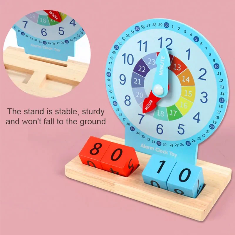 Educational Montessori clock & time learning toy - Image 4