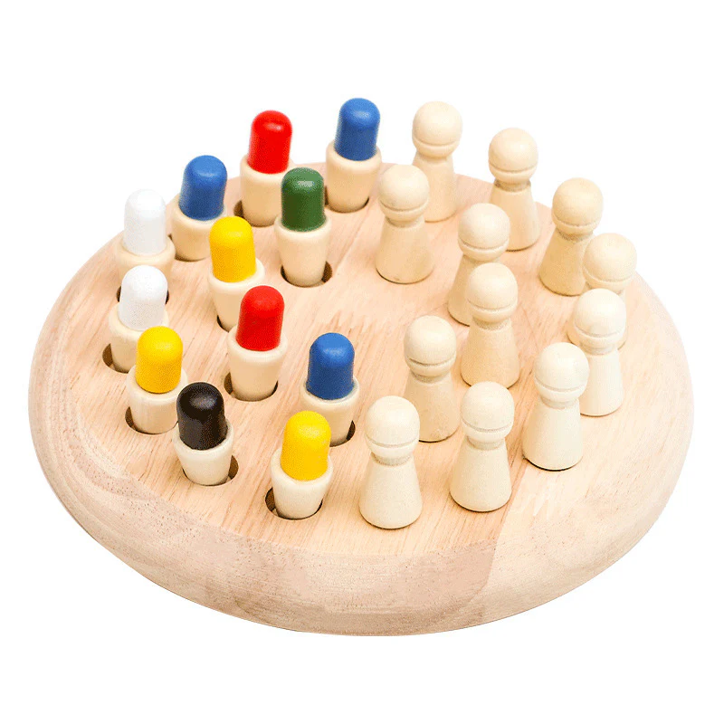 Educational Wooden Memory Chess Game - Image 3
