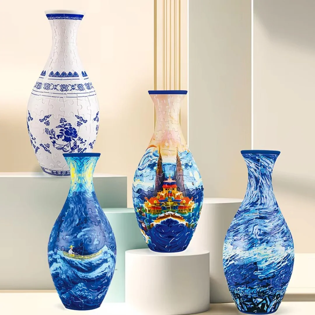 Elegant 3D puzzle vase - Suitable for real flowers - Image 11