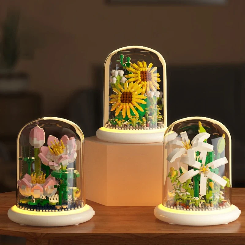 Elegant building block flower in a glass - Image 3