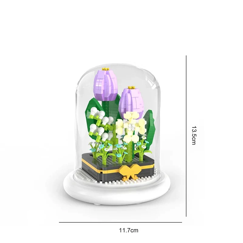 Elegant building block flower in a glass - Image 6