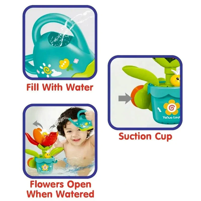 Flower Fun Bath Toy with Watering Can! - Image 4