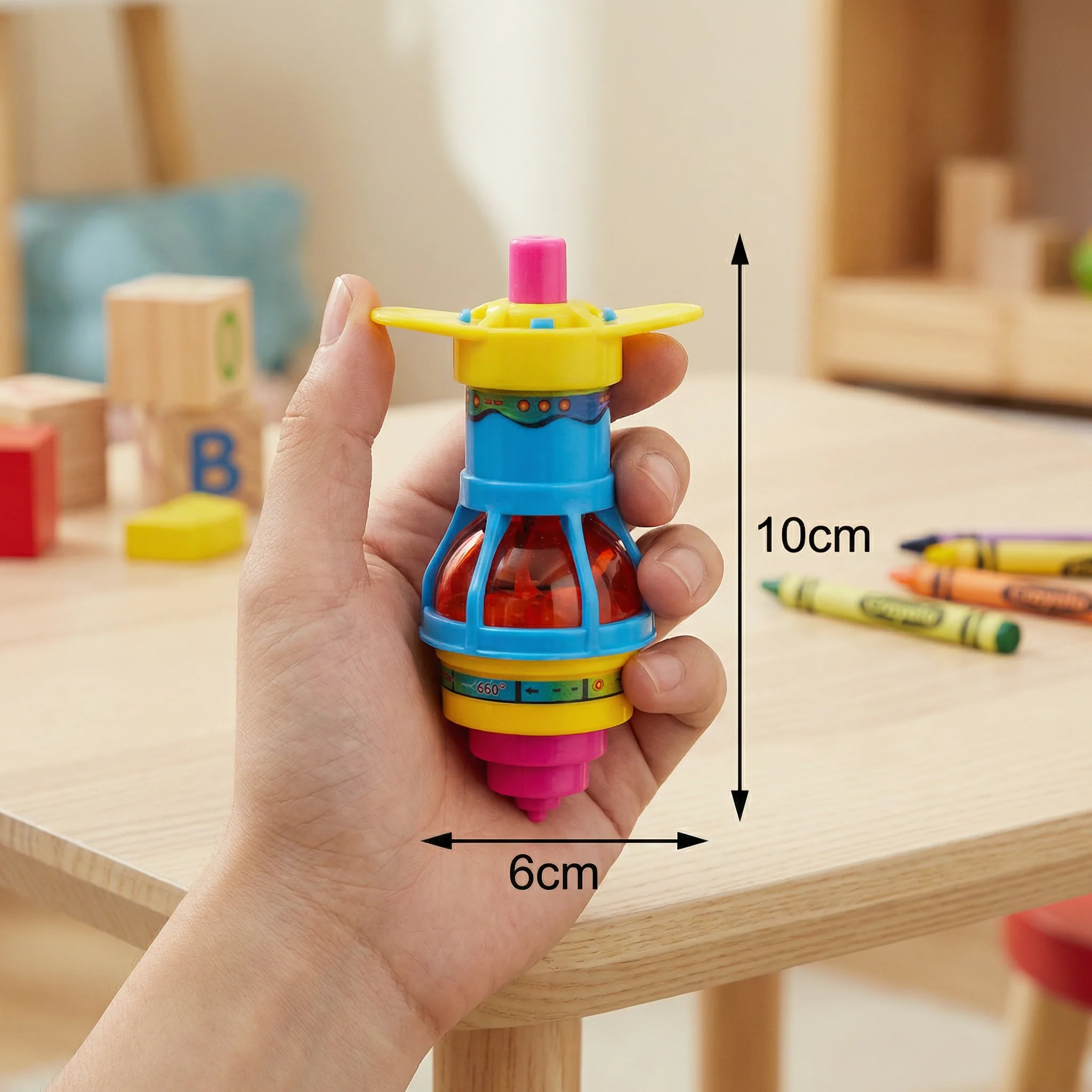 Glow LED Spinning Top – Fun Light-Up Toy for Kids - Image 5