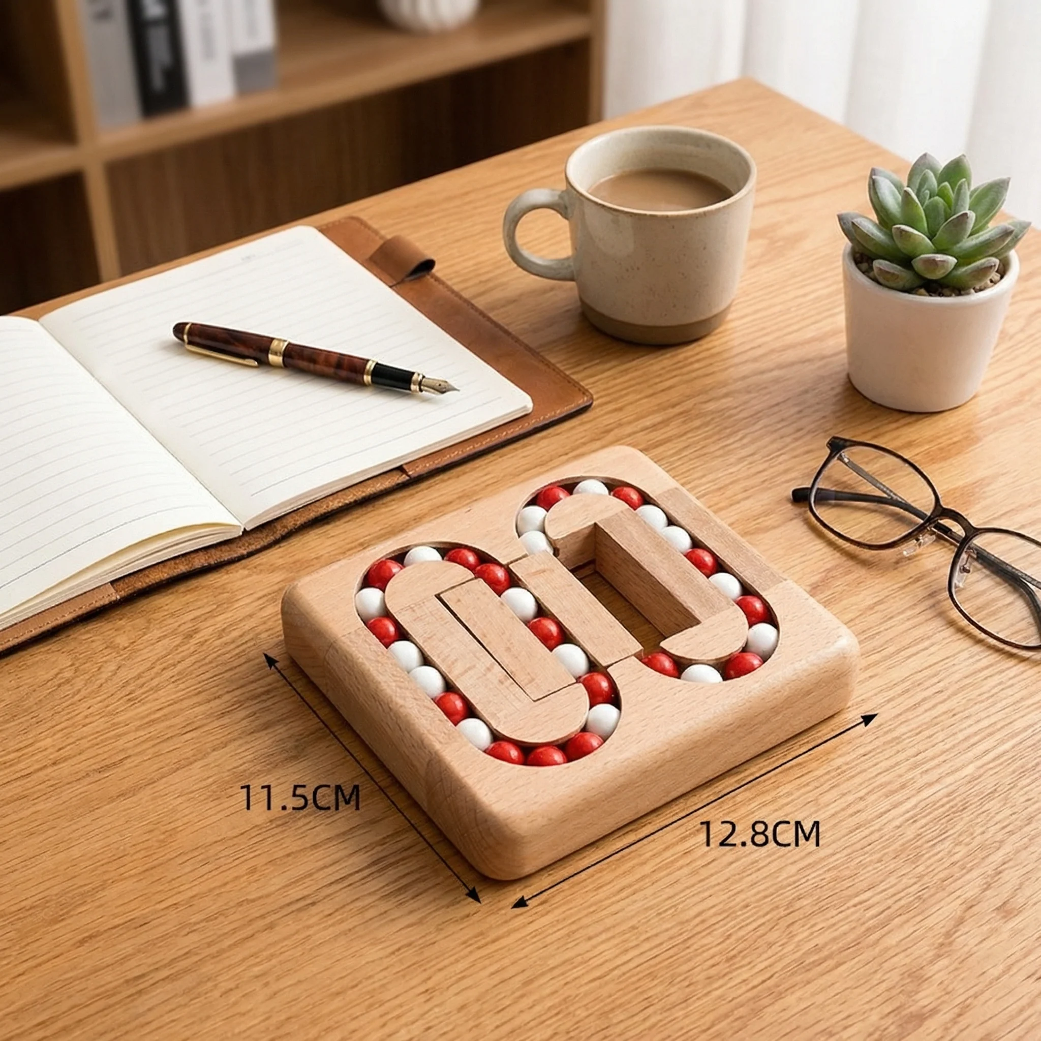 Handmade Wooden Rotating Bean Toy – Educational Thinking & Focus Game - Image 5