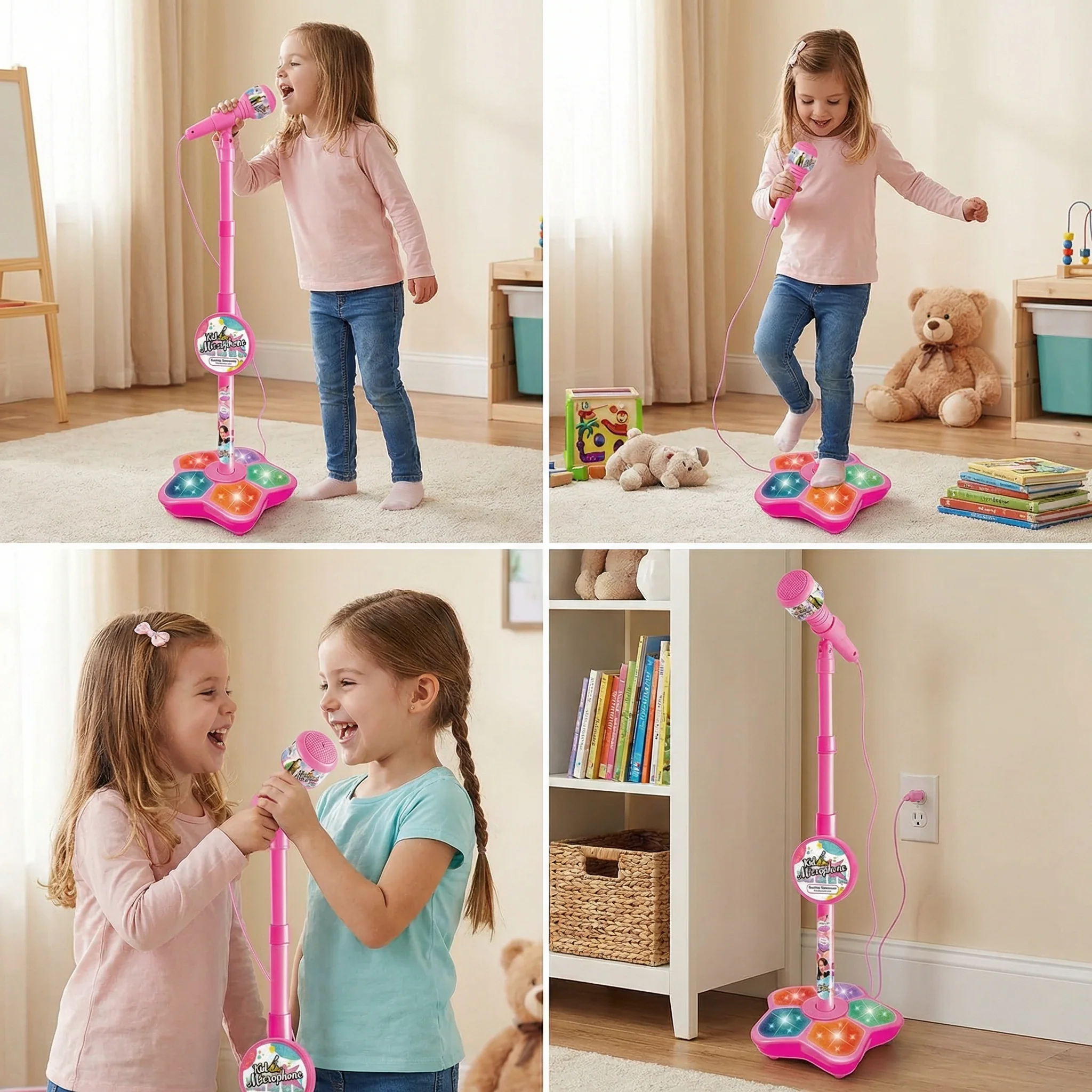 Kids Karaoke Machine with Microphone Stand – Singing Fun Set - Image 4