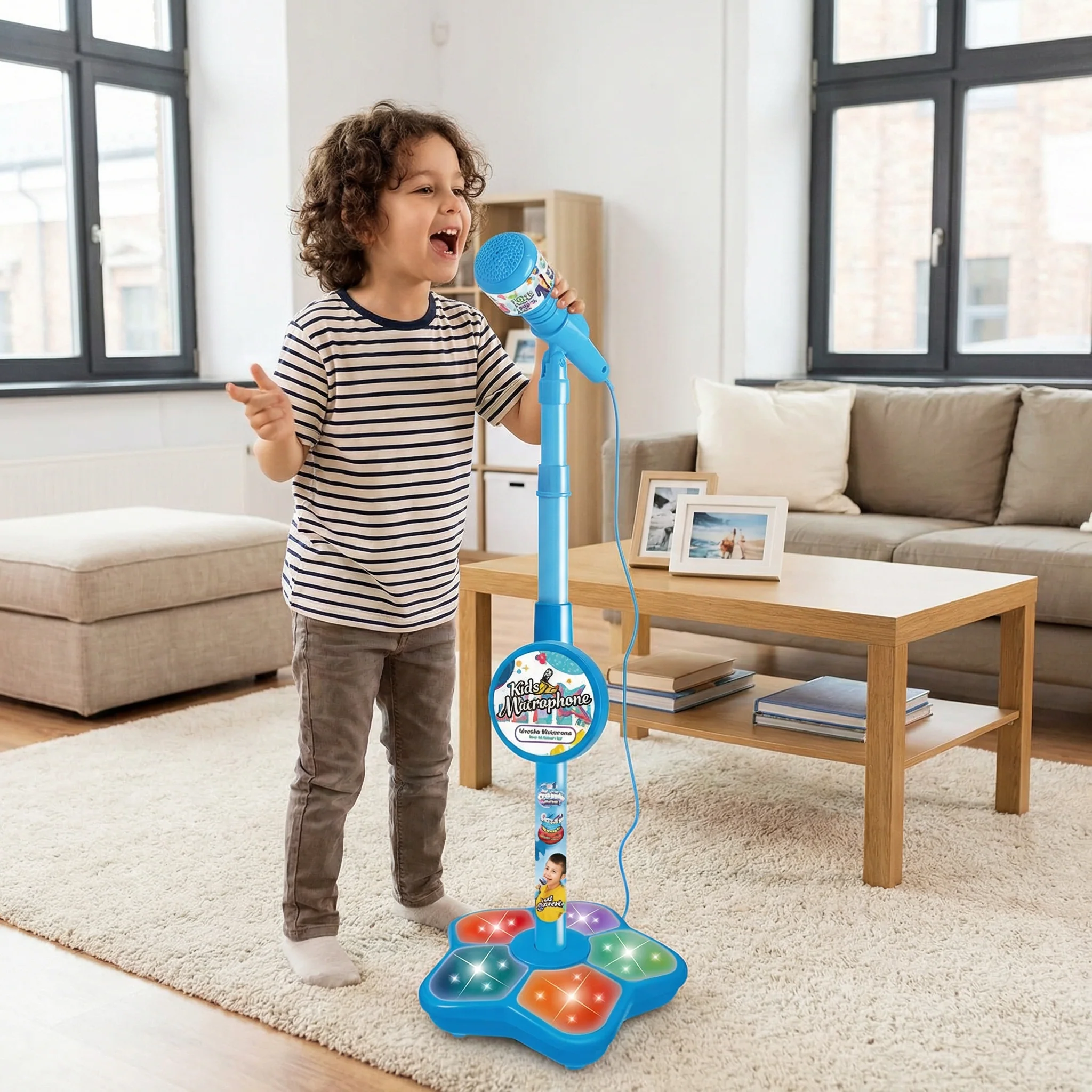 Kids Karaoke Machine with Microphone Stand – Singing Fun Set - Image 6