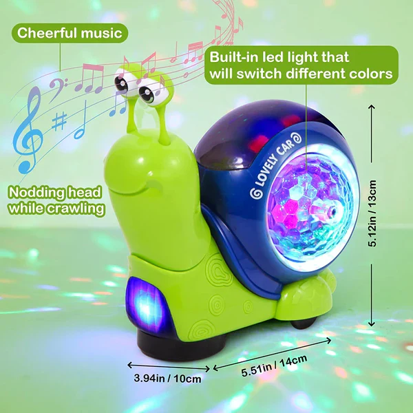 Light-up and music-playing snail crawling toy - Image 5