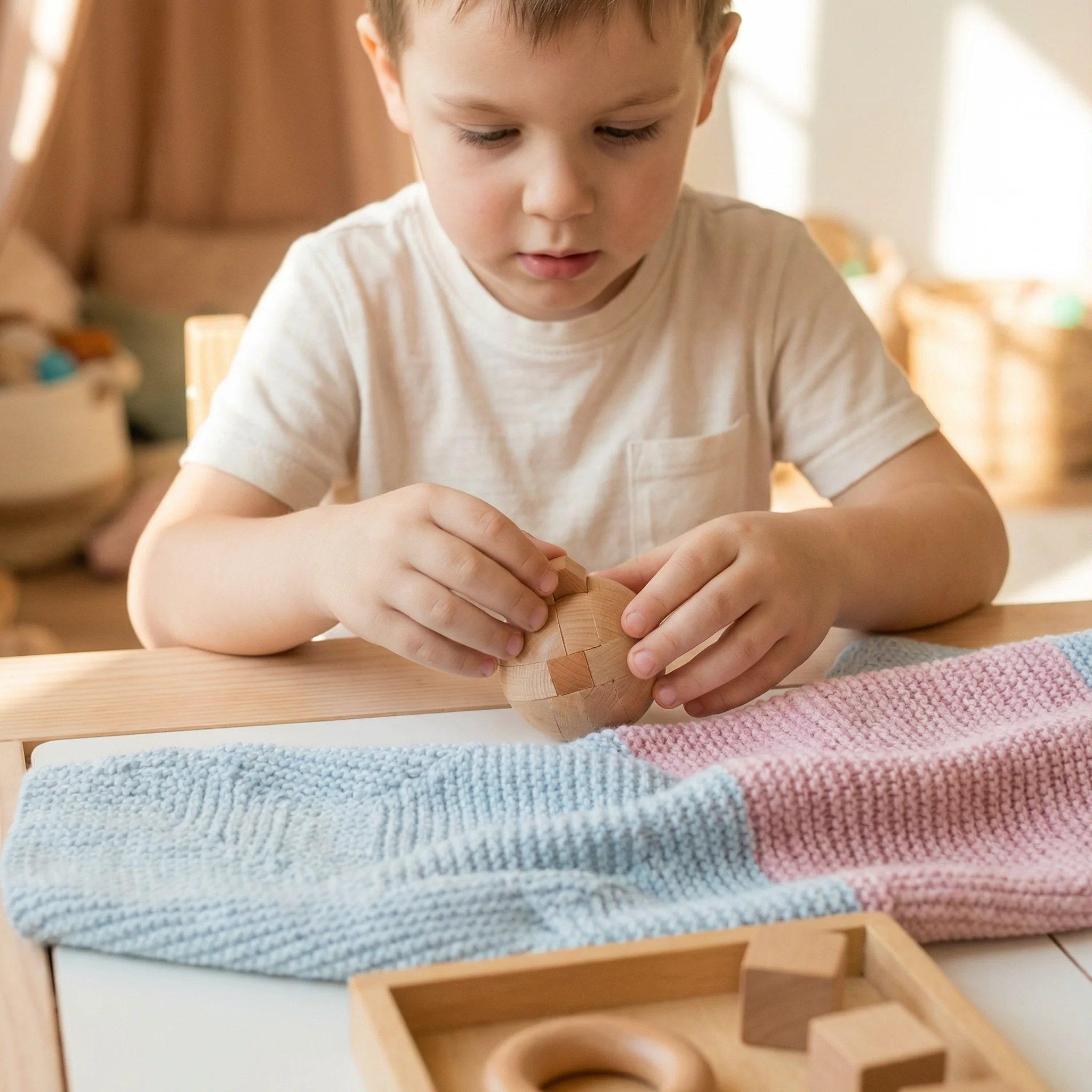 Montessori 3D Wooden Brain Puzzle - Early Learning Toy - Image 12