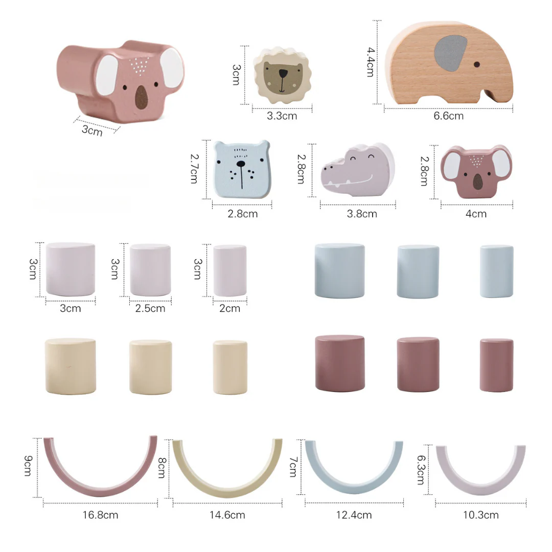 Montessori Animal and Shape Wooden Blocks - Image 3