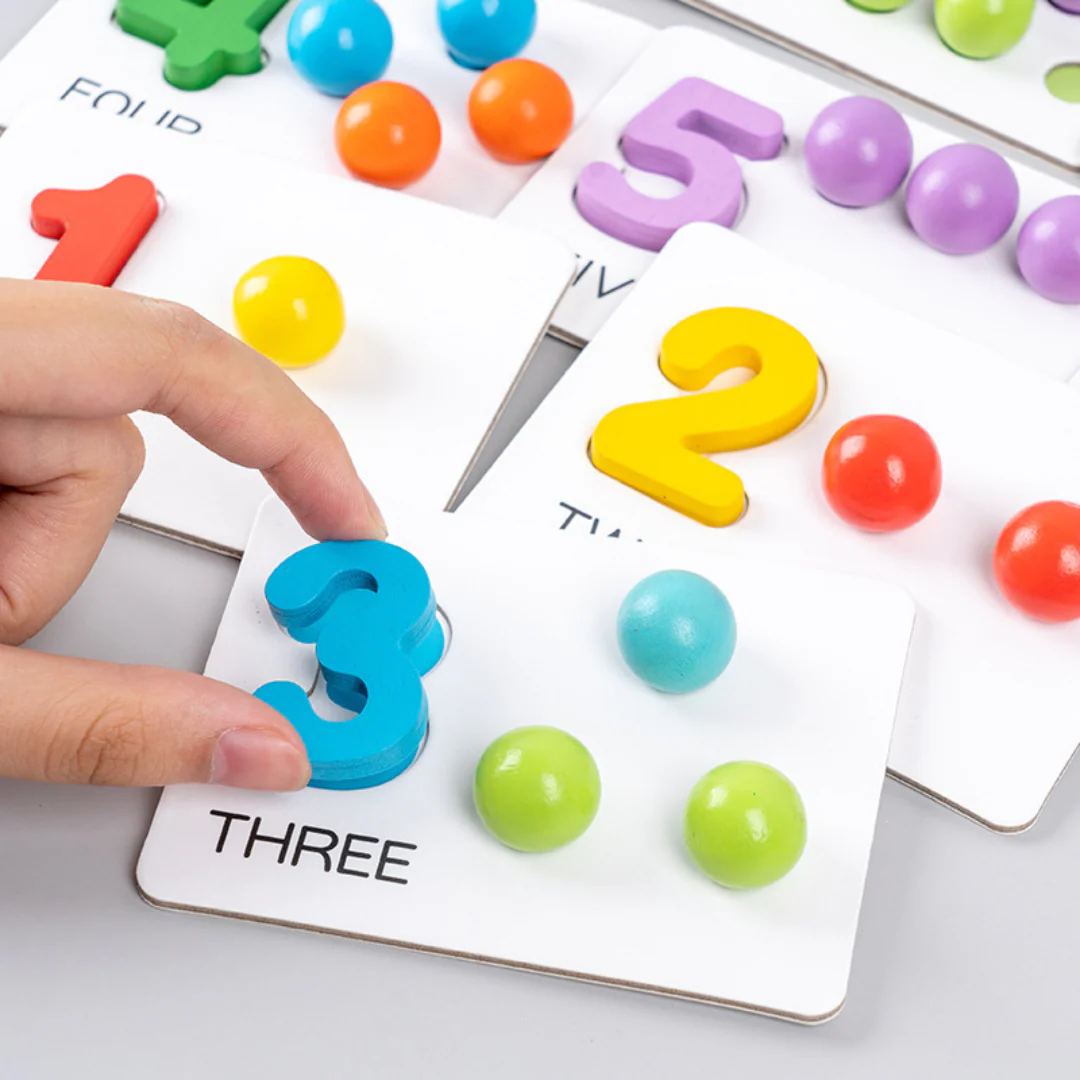 Montessori Ball Number and Colour Sorting Set for Learning to Count - Image 3
