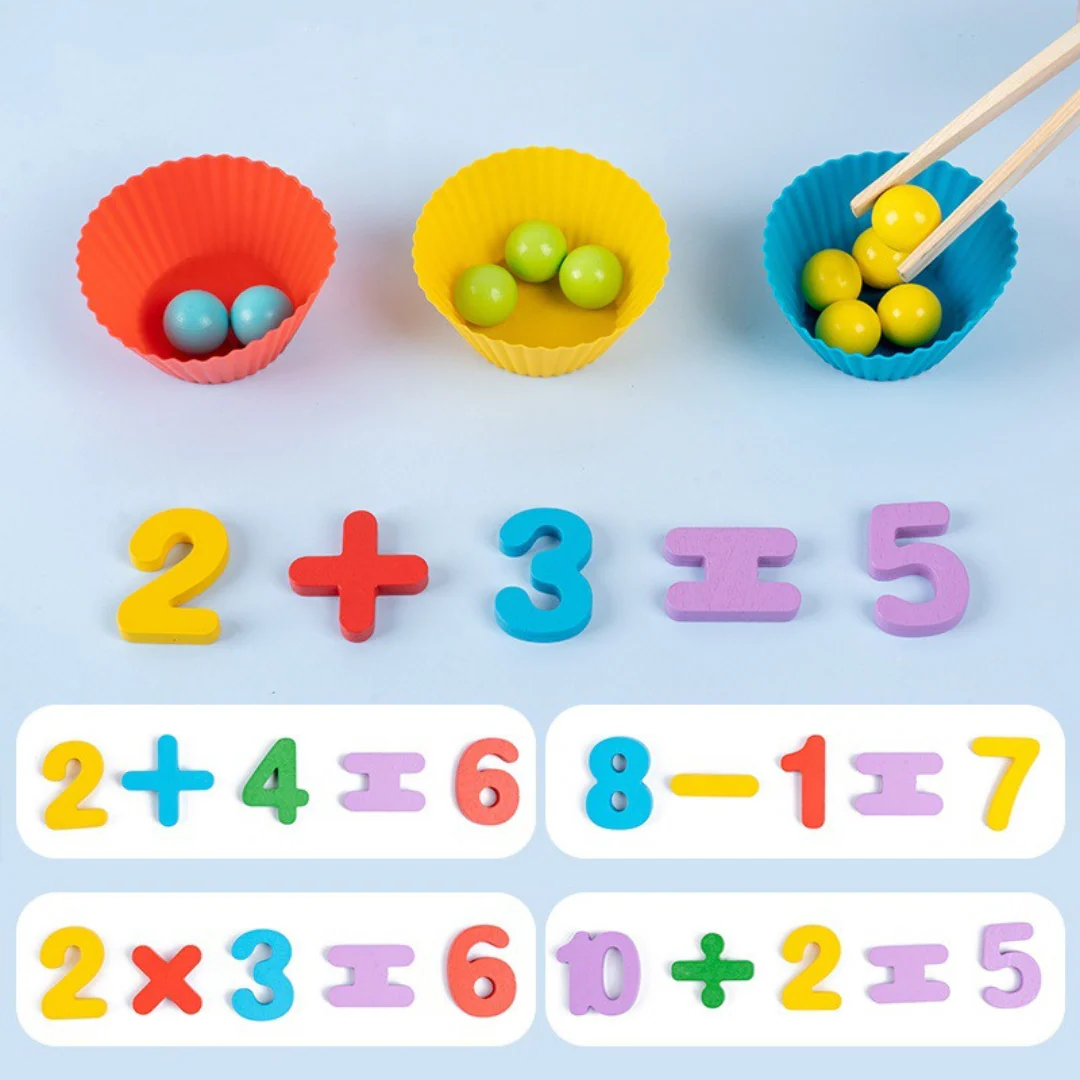 Montessori Ball Number and Colour Sorting Set for Learning to Count - Image 4