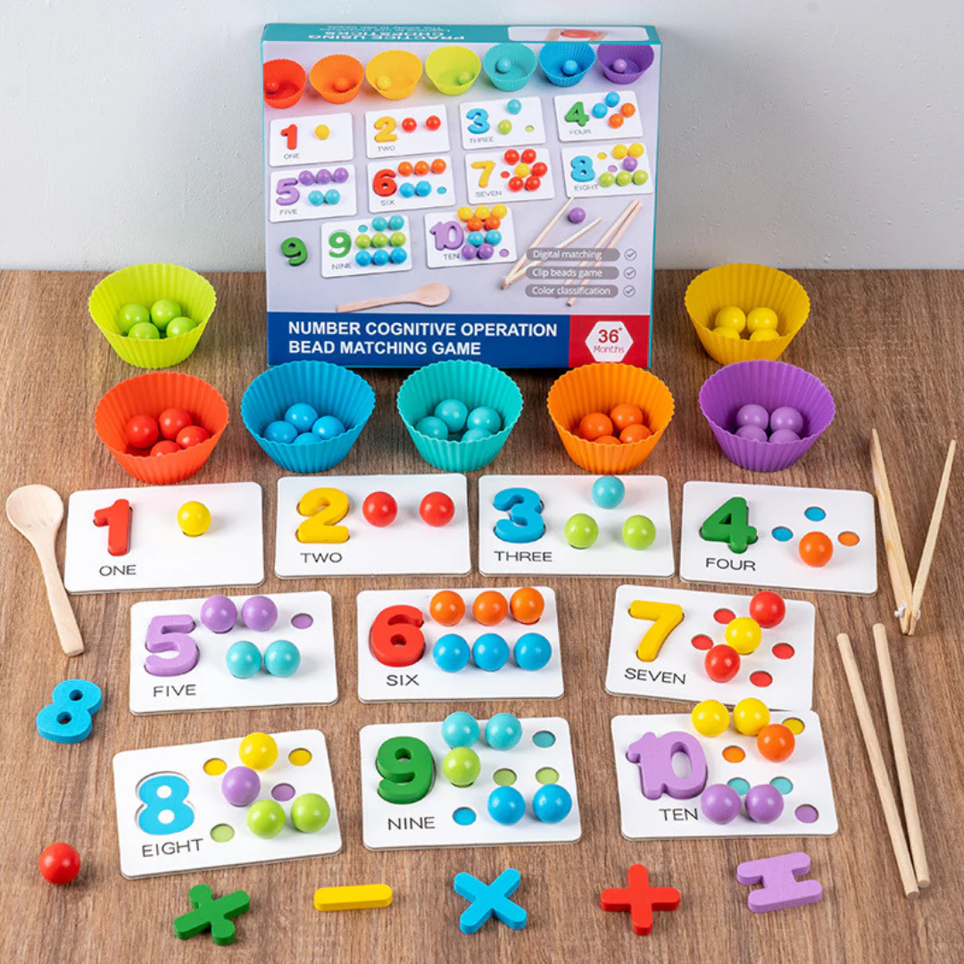 Montessori Ball Number and Colour Sorting Set for Learning to Count - Image 5