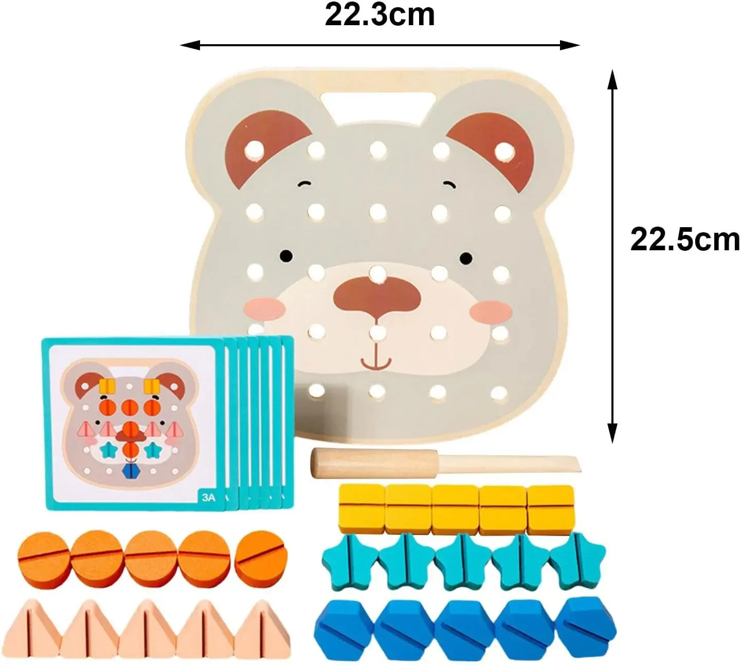 Montessori Color Screw Bear Board for Little Handymen - Image 8