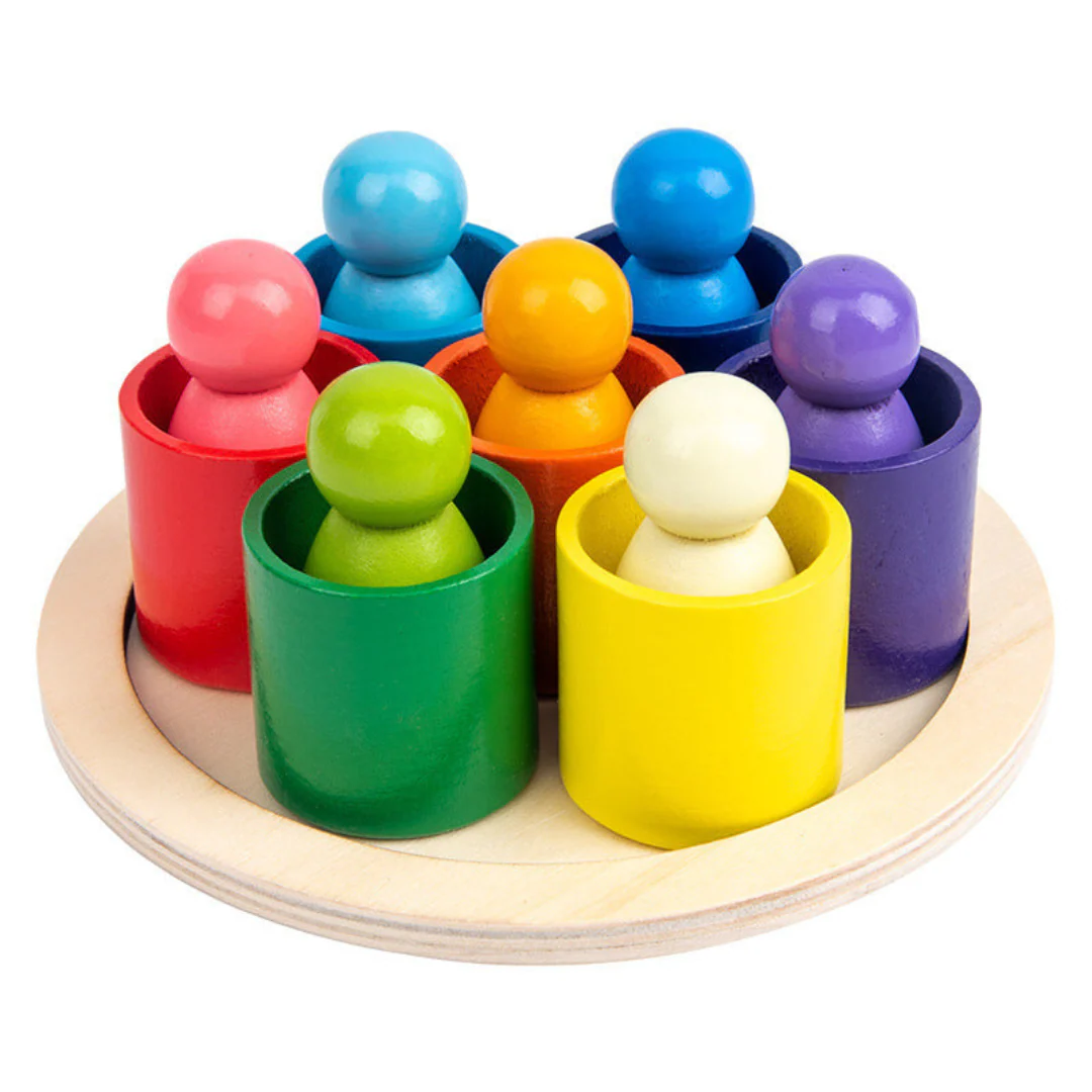 Montessori Colored Wooden Building Blocks - Image 19