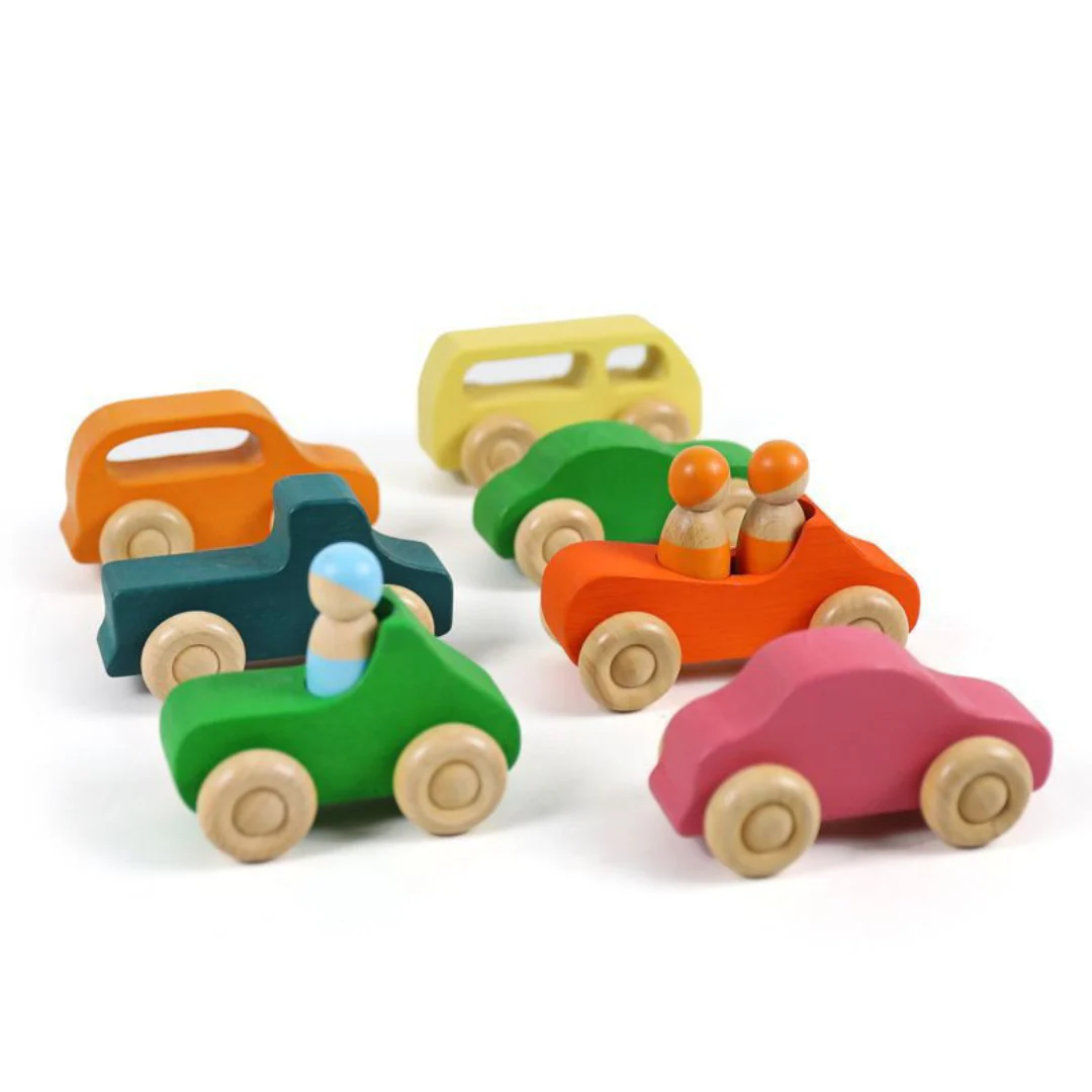 Montessori Colored Wooden Building Blocks - Image 6
