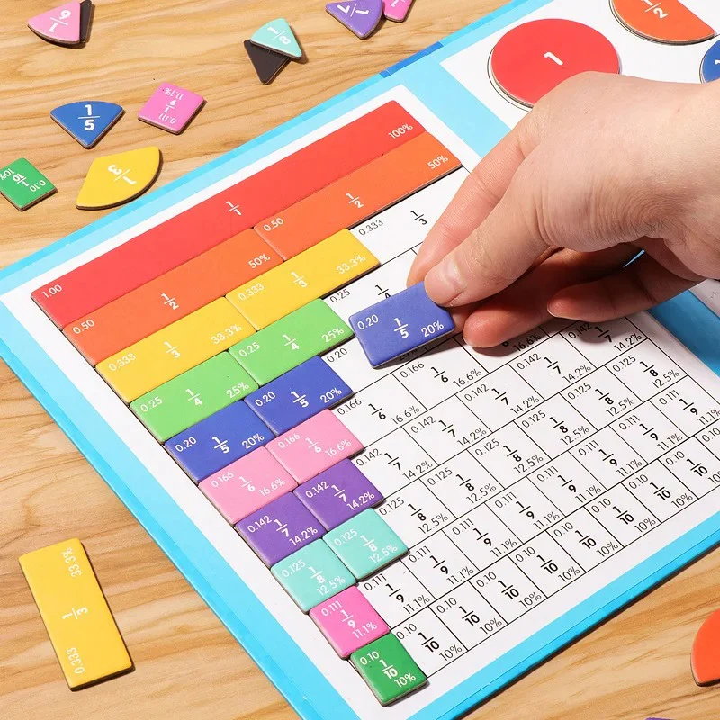 Montessori Kids Fraction Magnet Learning Toy - Image 2