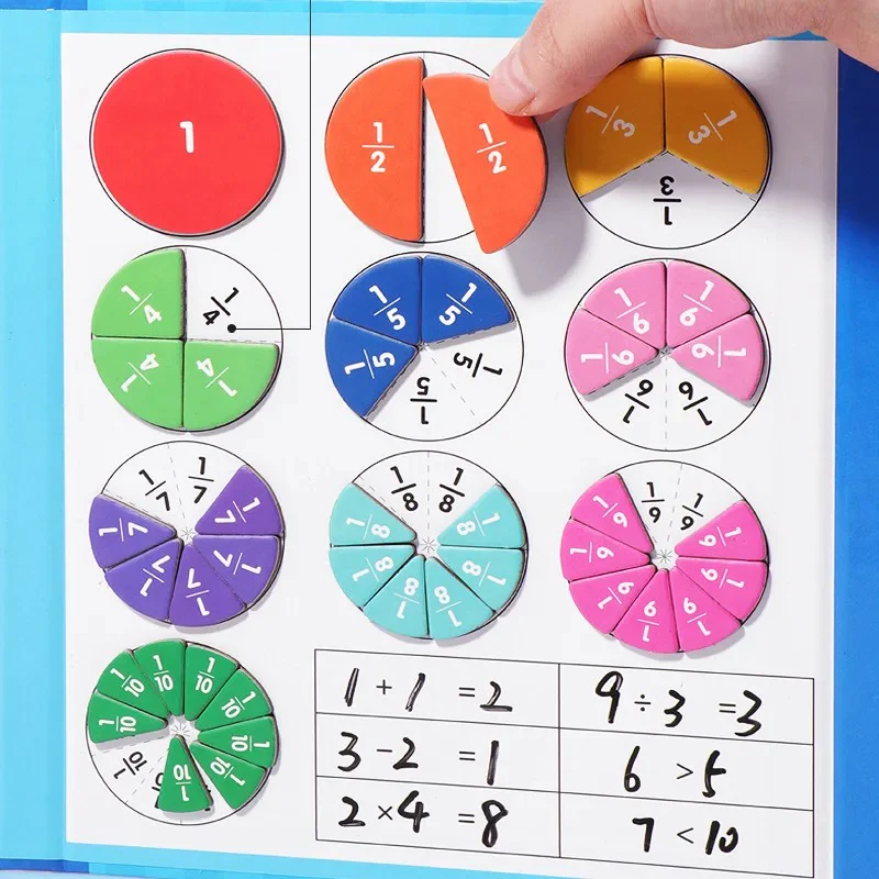 Montessori Kids Fraction Magnet Learning Toy - Image 6