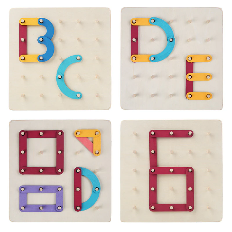 Montessori learning puzzle game made of wood - Image 3