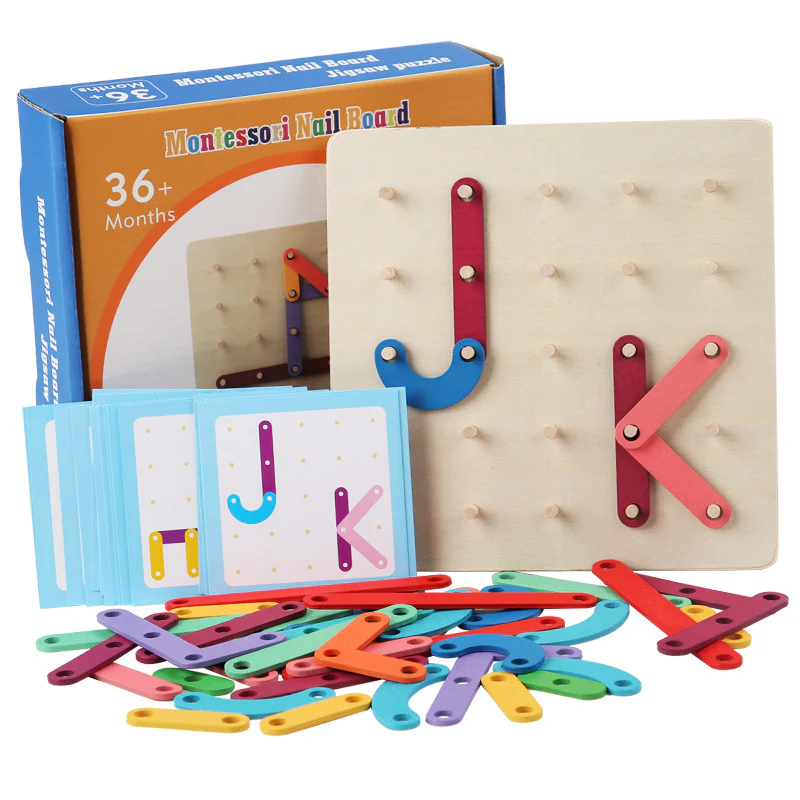 Montessori learning puzzle game made of wood - Image 5