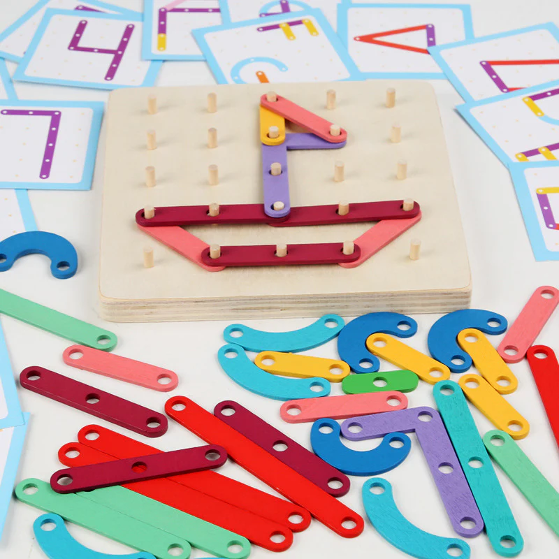 Montessori learning puzzle game made of wood - Image 6