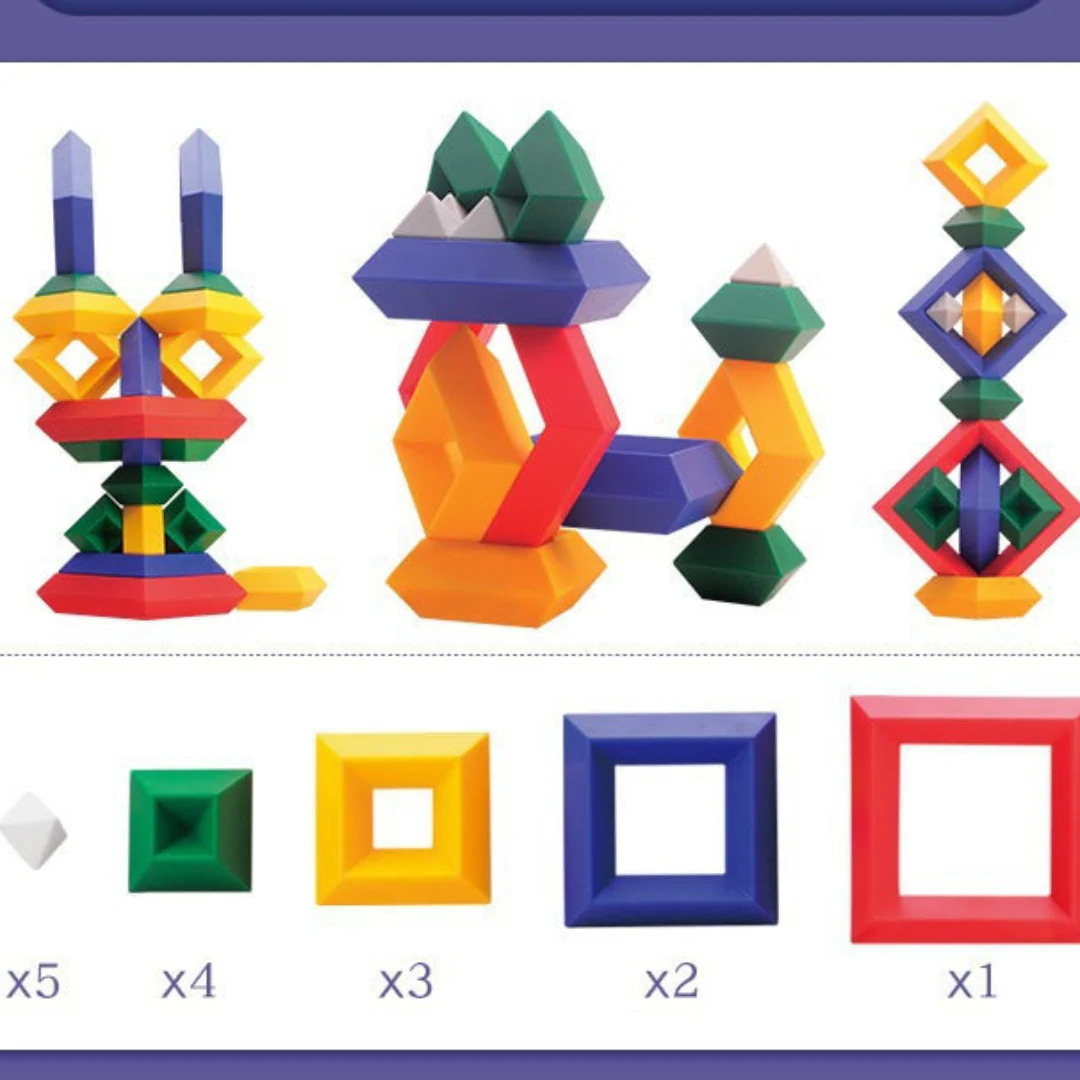 Montessori Pyramid Building Block Toy - Image 11