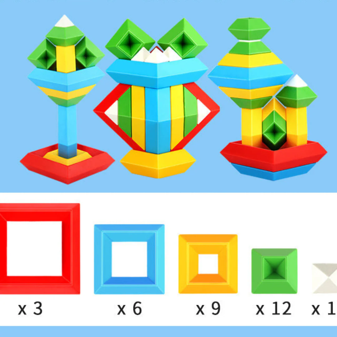 Montessori Pyramid Building Block Toy - Image 12