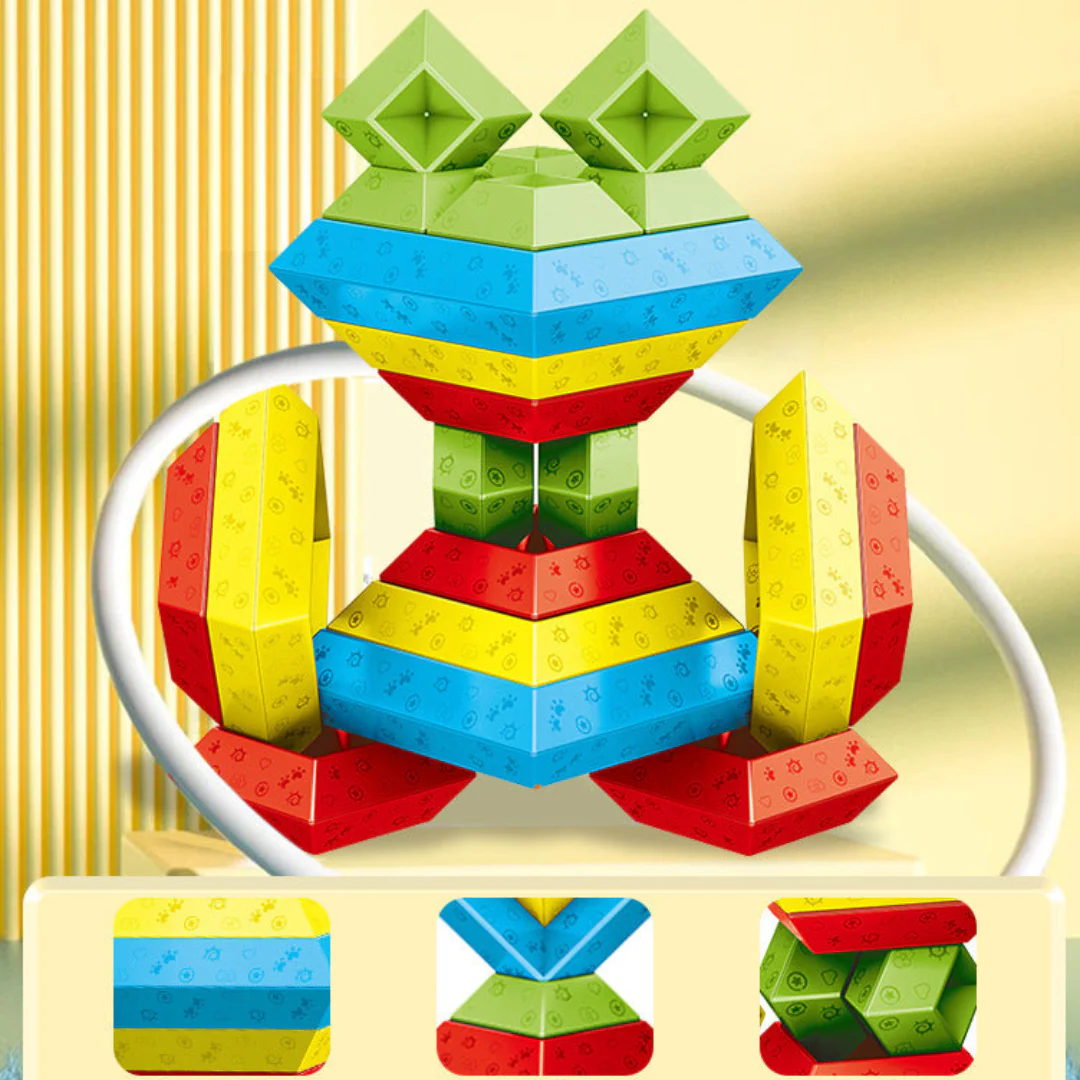 Montessori Pyramid Building Block Toy - Image 8