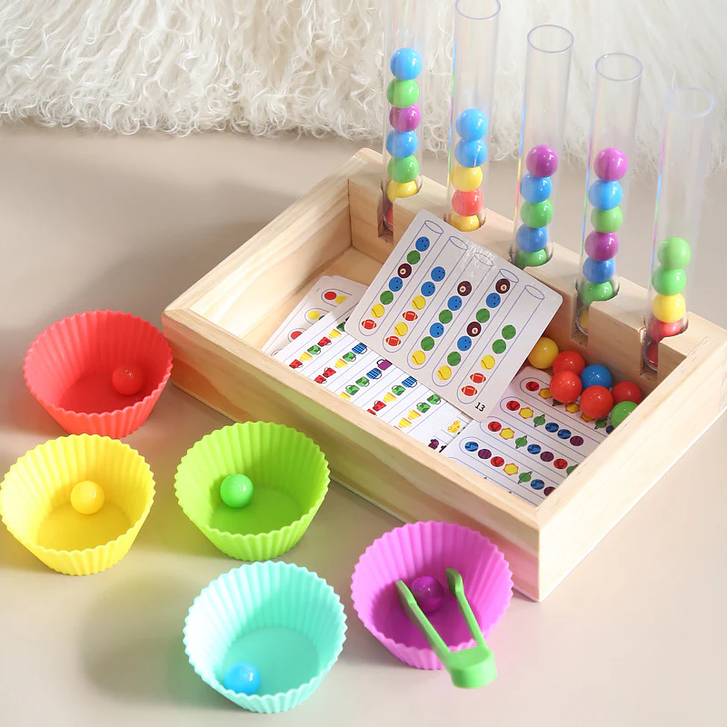 Montessori Test Tube Colours and Numbers Play and Learning Set - Image 2
