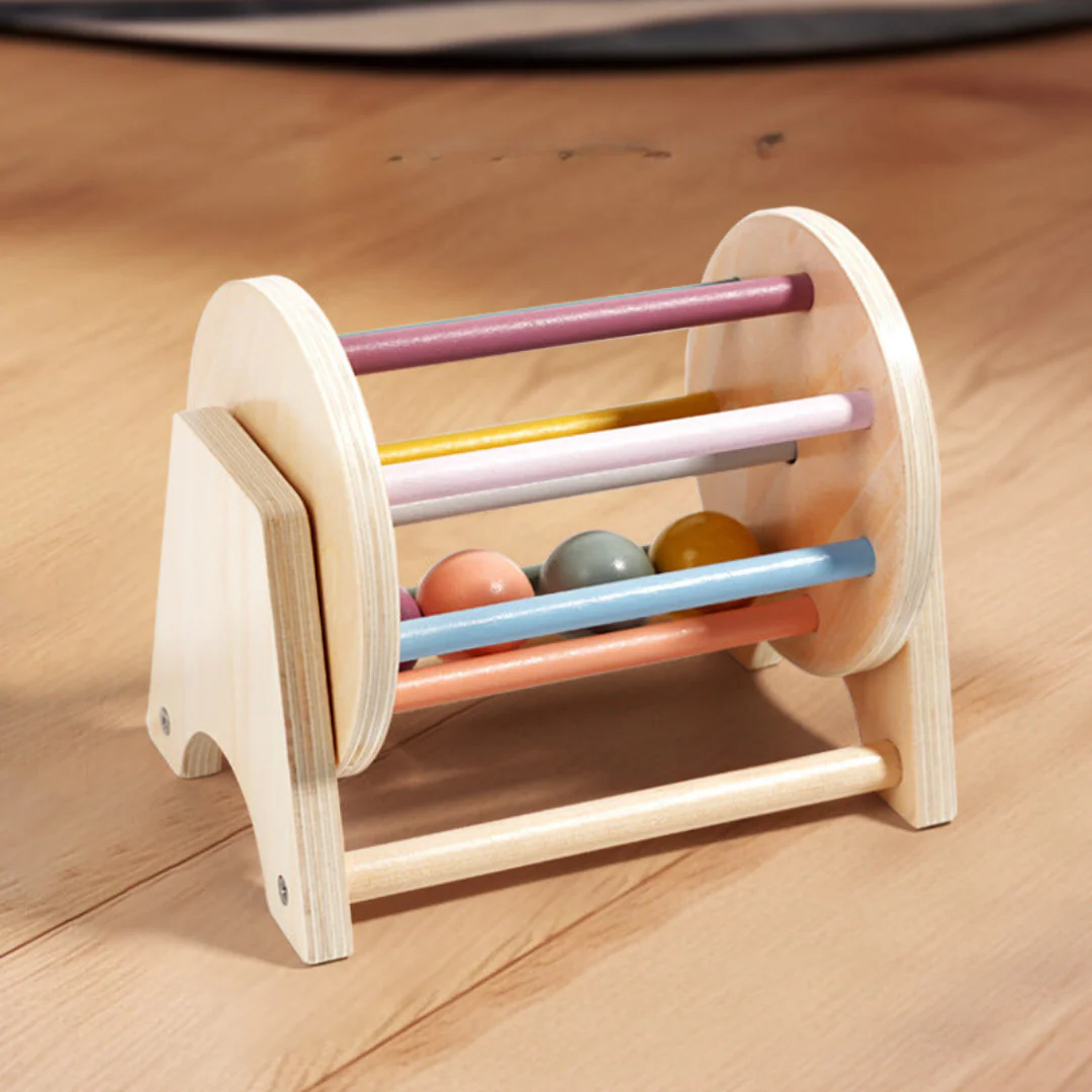 Montessori Wooden Carousel with Balls for Toddlers - Image 2
