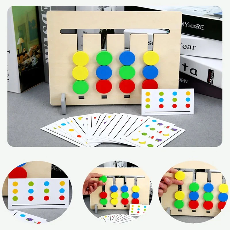 Montessori Wooden Colour Pattern Matching Game - Image 2