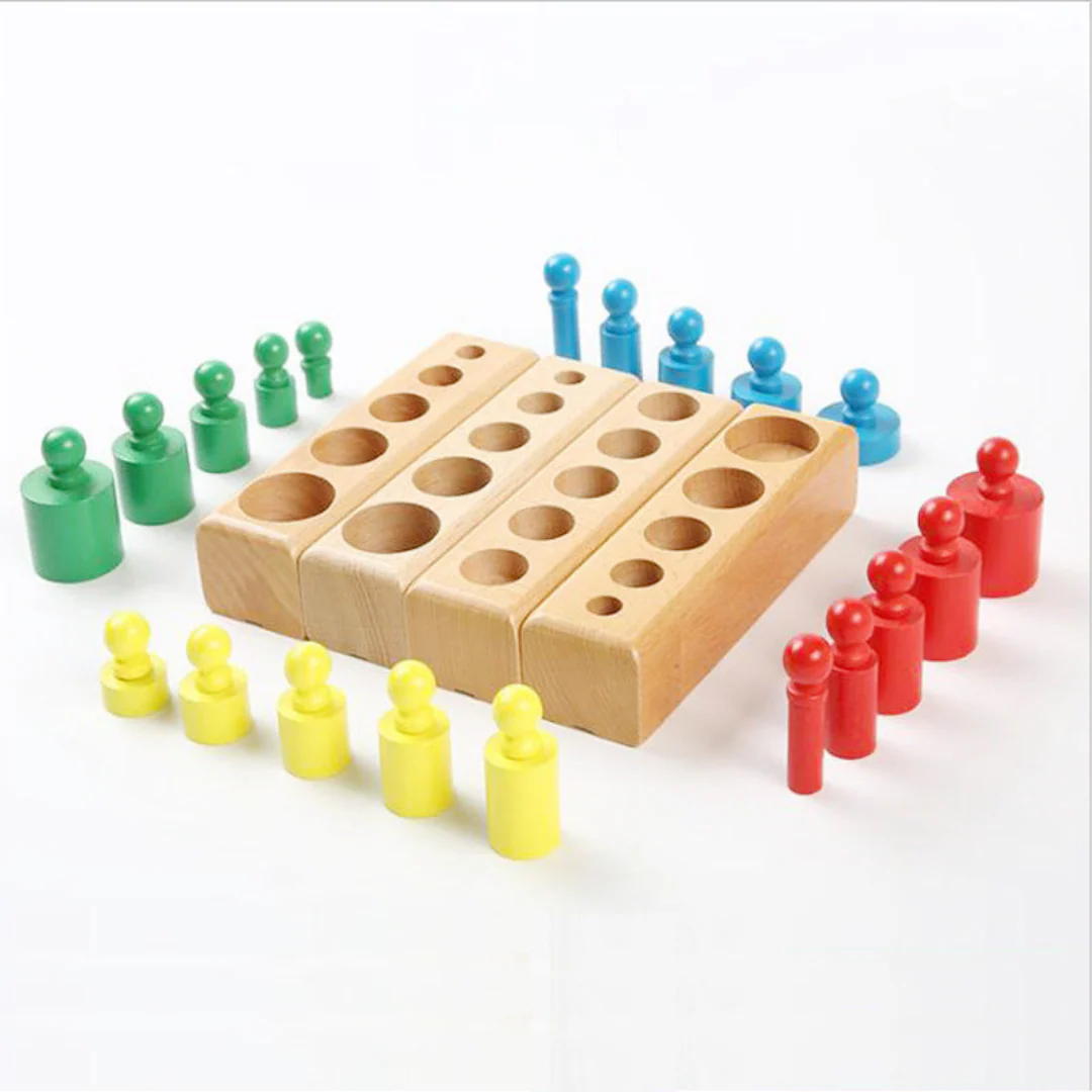 Montessori Wooden Cylinder Puzzle - Image 3