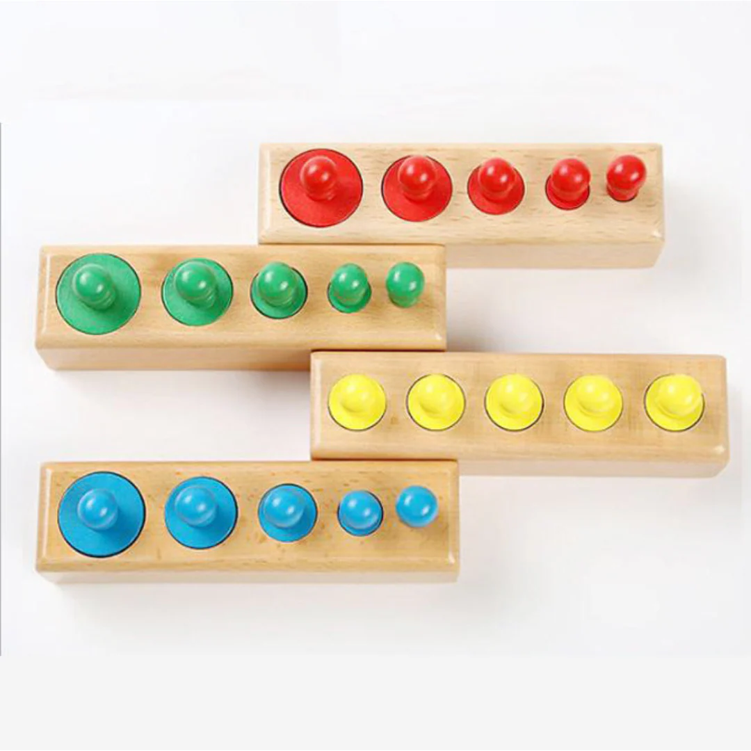Montessori Wooden Cylinder Puzzle - Image 7
