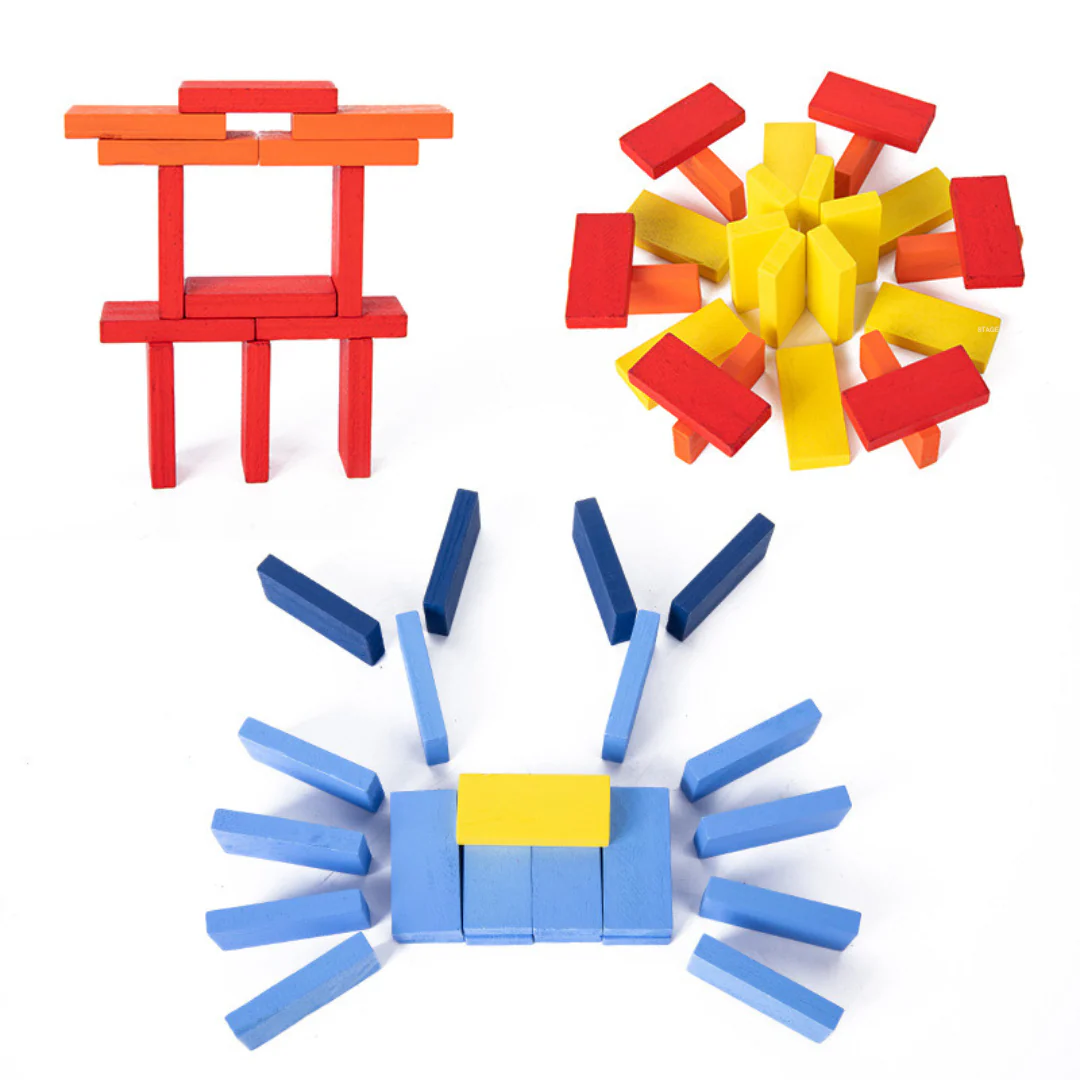 Montessori Wooden Domino Stones - Image 3