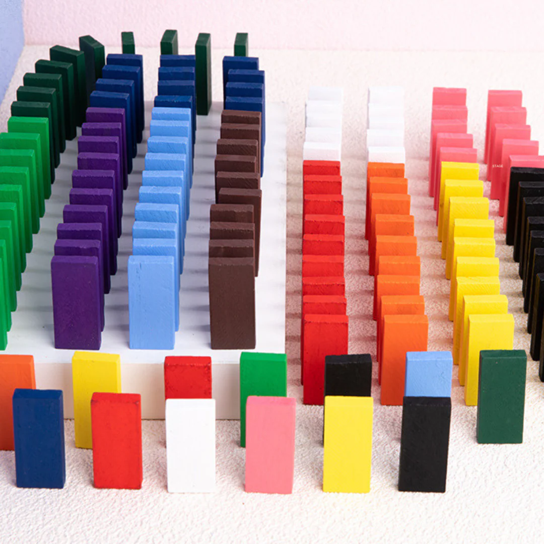 Montessori Wooden Domino Stones - Image 4