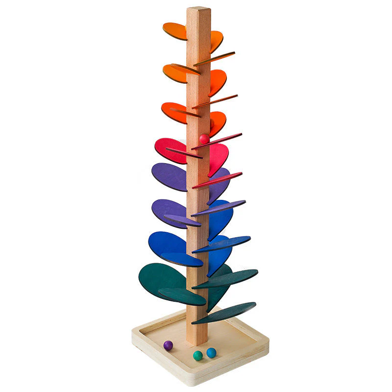 Montessori Wooden Marble Tower - Image 12