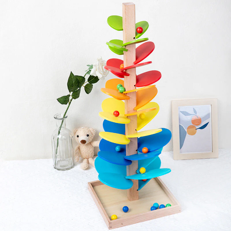 Montessori Wooden Marble Tower - Image 6