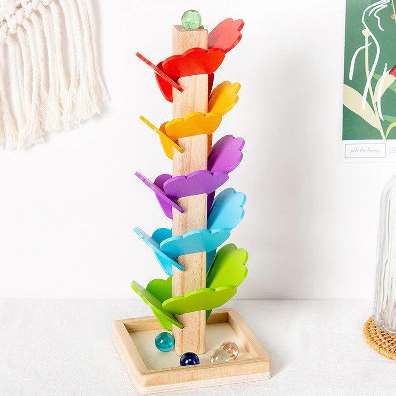 Montessori Wooden Marble Tower - Image 7