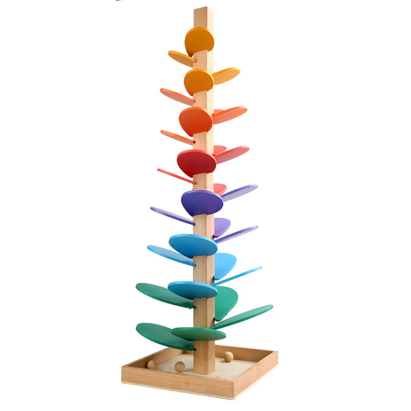 Montessori Wooden Marble Tower - Image 8