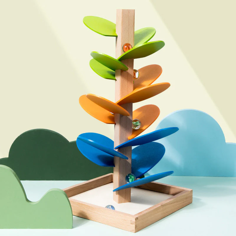 Montessori Wooden Marble Tower - Image 9