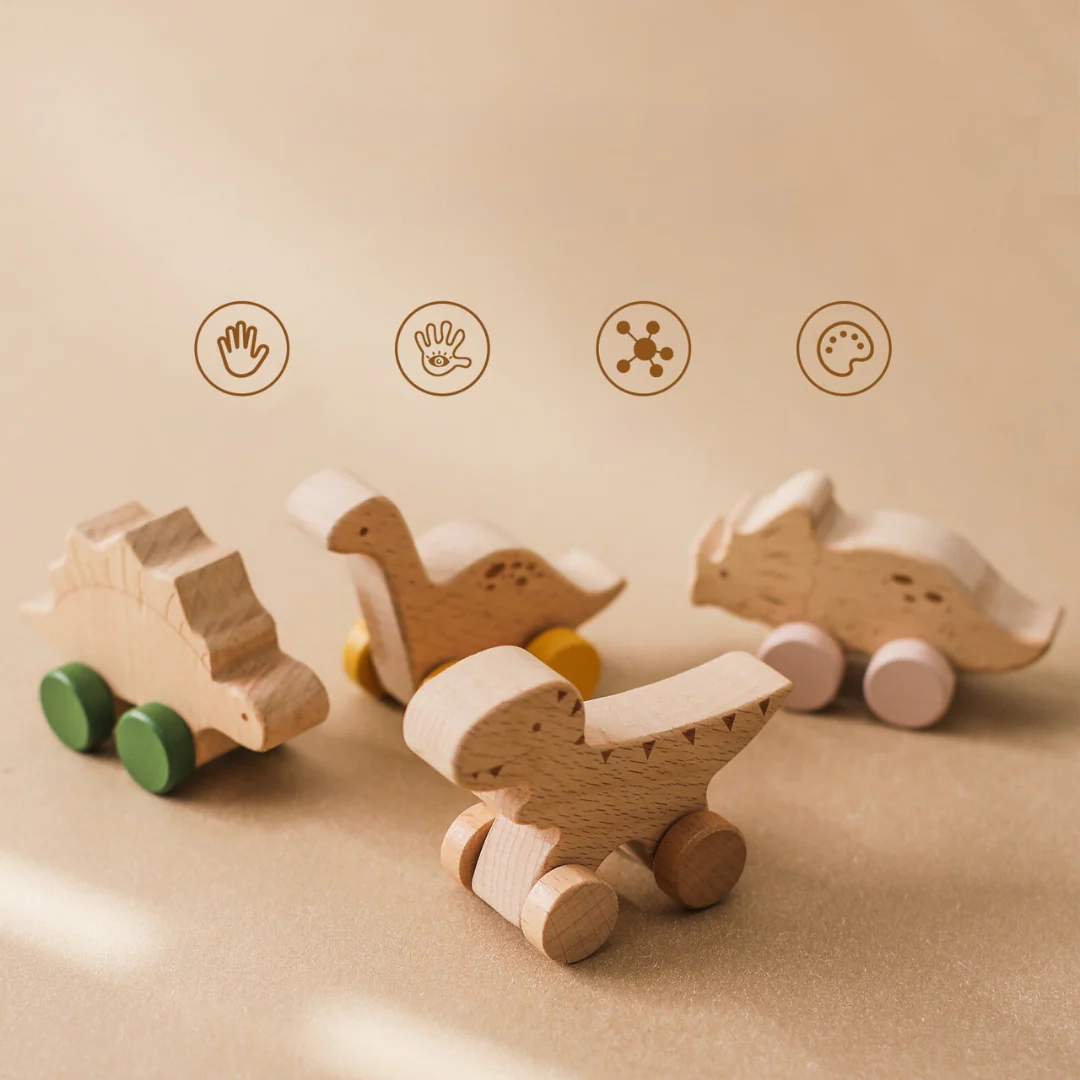 Montessori Wooden Train in Pastel Colors - Image 11