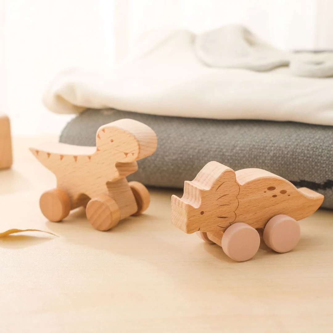 Montessori Wooden Train in Pastel Colors - Image 5
